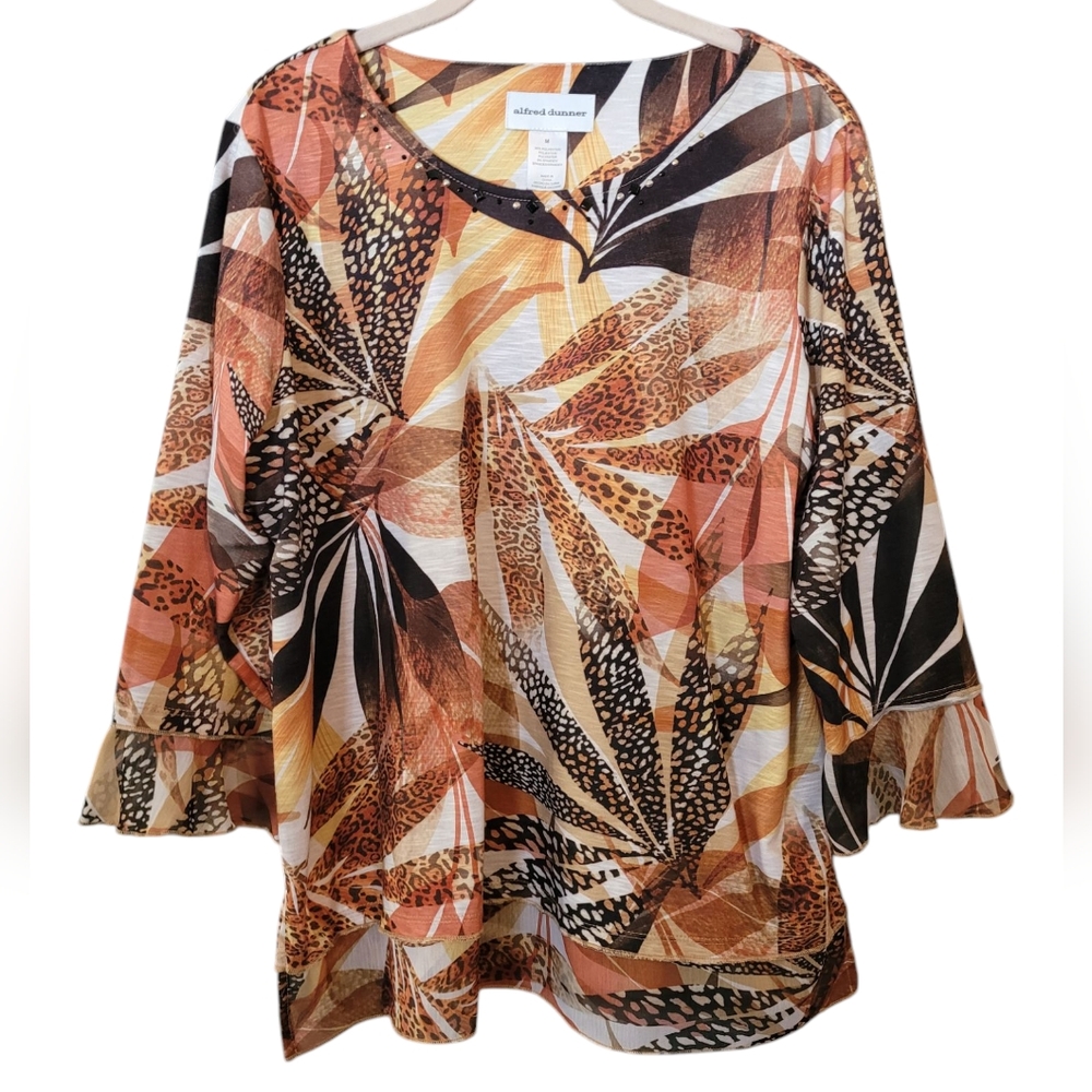 Alfred Dunner Women's Multicolor Top Size M